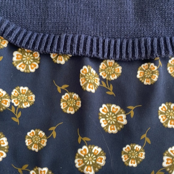 - Ann Taylor loft sweater tie back navy size large - Picture 6 of 11